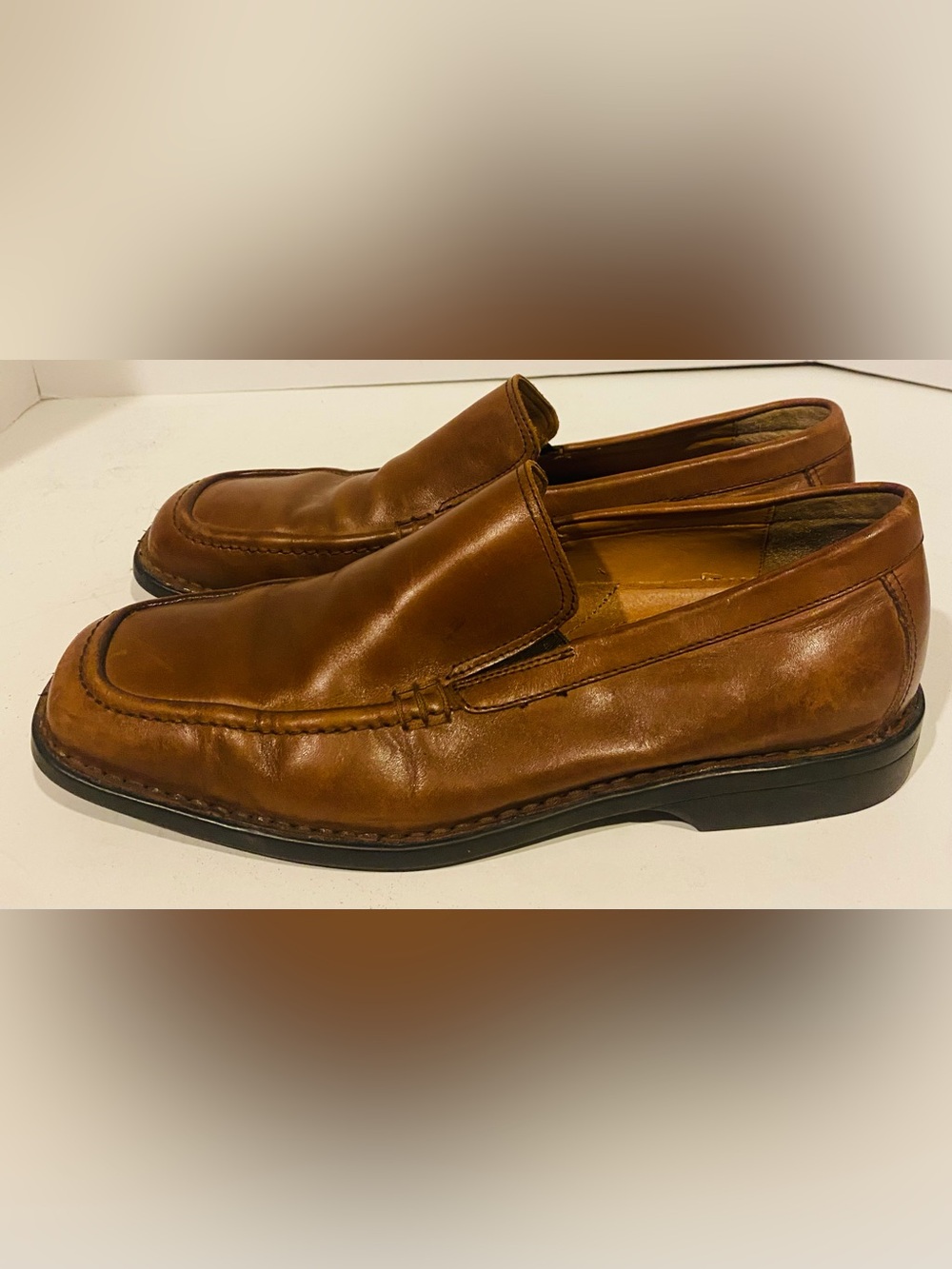 G.H. Bass & Co. Bass-Zino Men’s 9.5 M Brown Leather Moc Toe Loafers 1243-200
